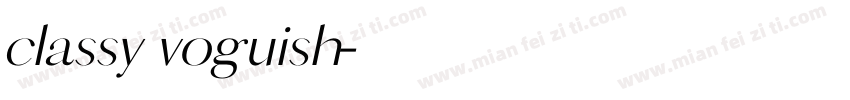 classy voguish字体转换